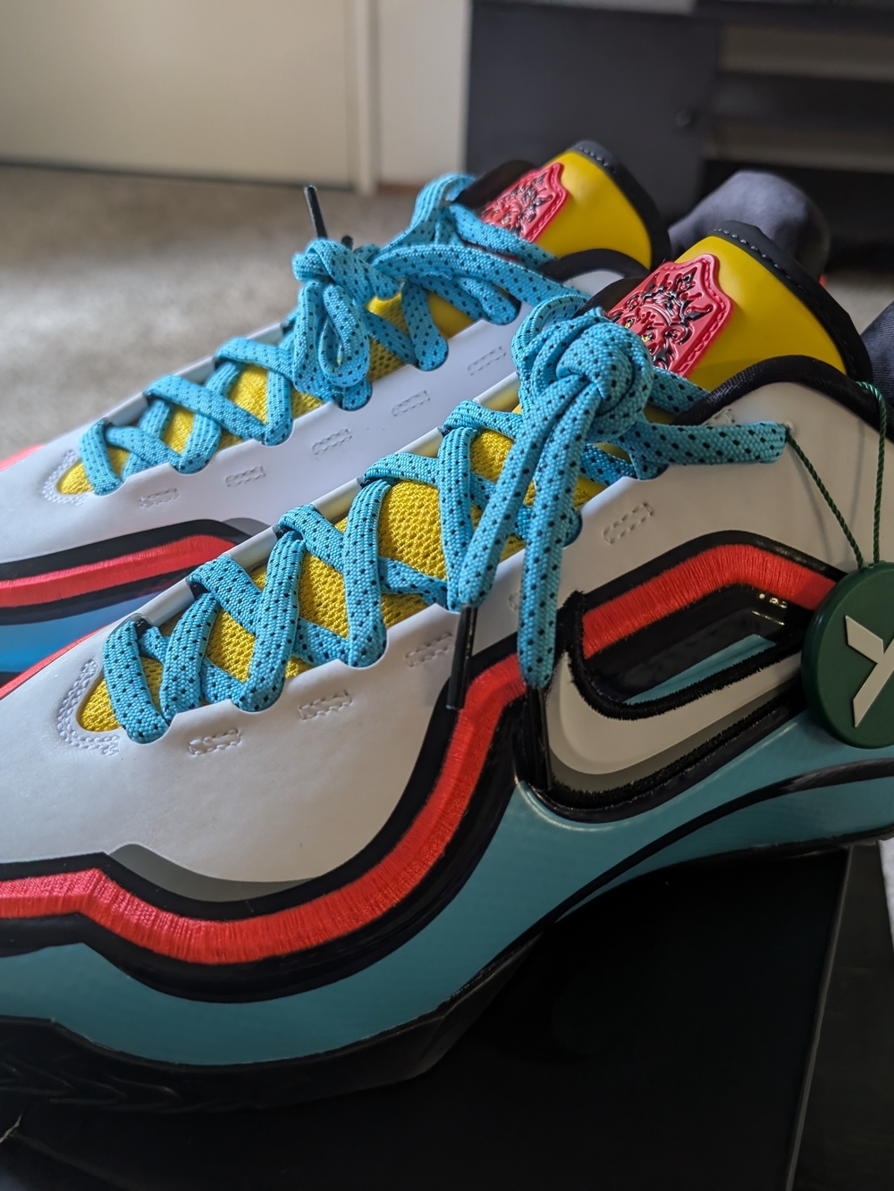 Nike Lebron 23 Stewie Men's Athletic Sneakers in White, Yellow & Blue